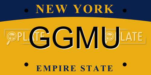 GGMU New York License Plate