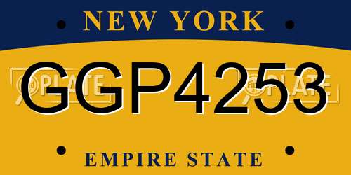 GGP4253 New York License Plate