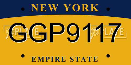GGP9117 New York License Plate