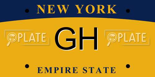 GH New York License Plate