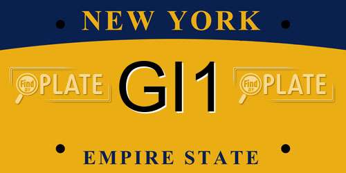 GI1 New York License Plate