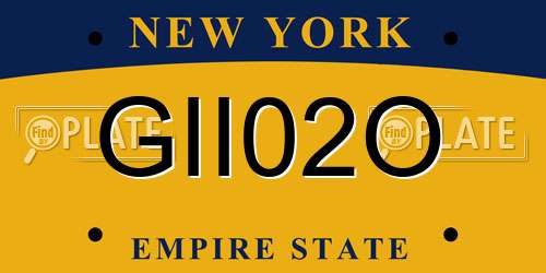 GII02O New York License Plate