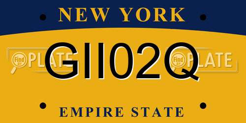 GII02Q New York License Plate