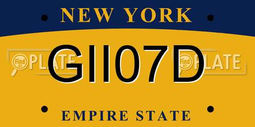GII07D New York License Plate