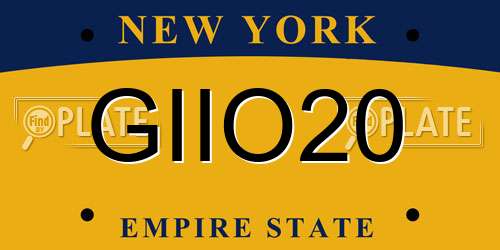 GIIO20 New York License Plate