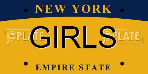 GIRLS New York License Plate