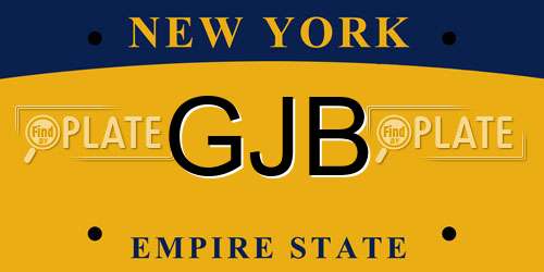 GJB New York License Plate