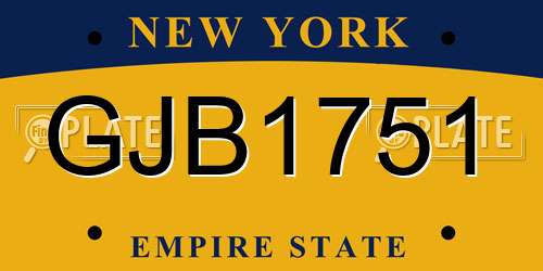 GJB1751 New York License Plate