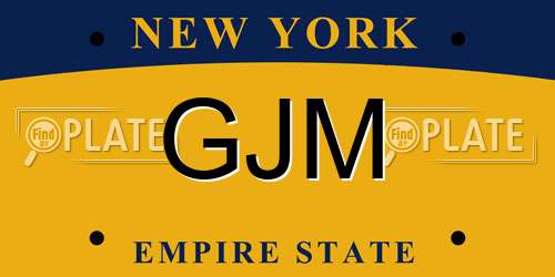 GJM New York License Plate