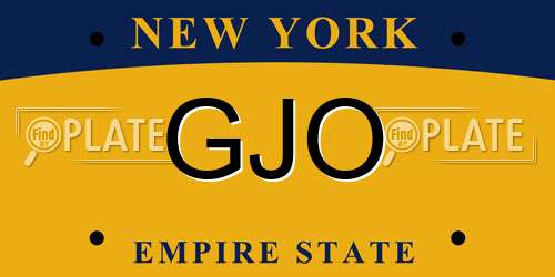 GJO New York License Plate