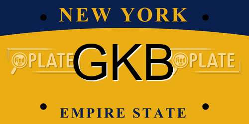 GKB New York License Plate