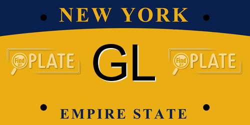GL New York License Plate