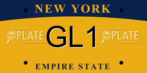 GL1 New York License Plate