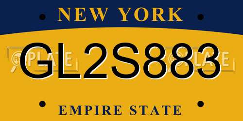 GL2S883 New York License Plate
