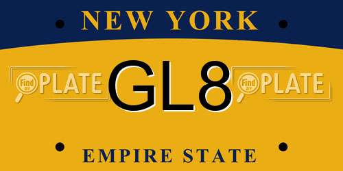GL8 New York License Plate
