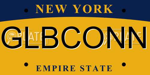 GLBCONN New York License Plate