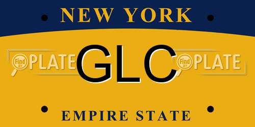 GLC New York License Plate