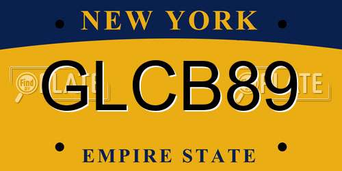 GLCB89 New York License Plate