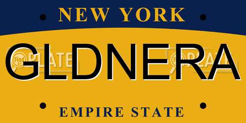 GLDNERA New York License Plate