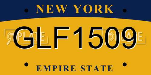 GLF1509 New York License Plate
