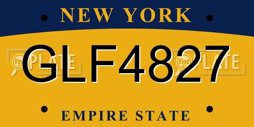 GLF4827 New York License Plate