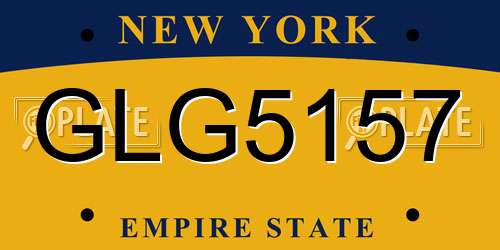 GLG5157 New York License Plate