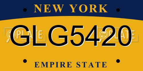 GLG5420 New York License Plate