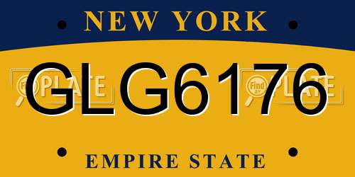 GLG6176 New York License Plate