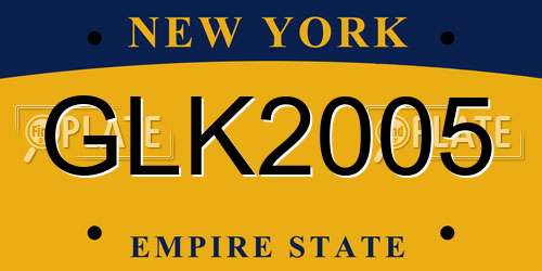 GLK2005 New York License Plate