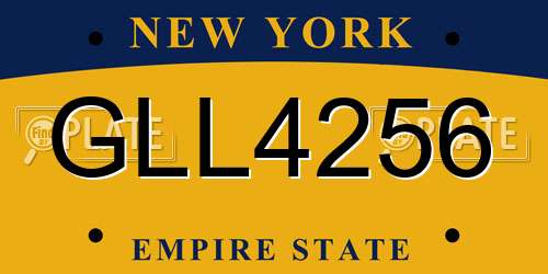 GLL4256 New York License Plate