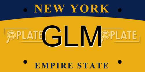 GLM New York License Plate