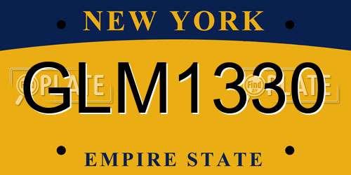 GLM1330 New York License Plate