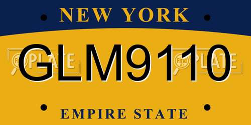 GLM9110 New York License Plate