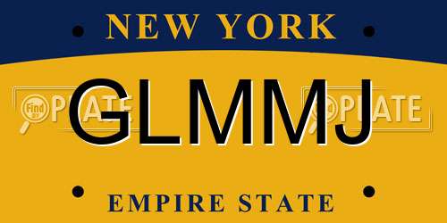 GLMMJ New York License Plate