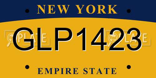 GLP1423 New York License Plate