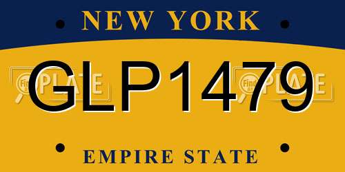GLP1479 New York License Plate