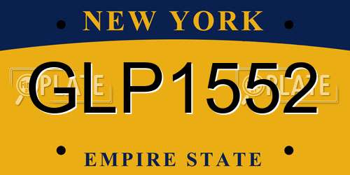 GLP1552 New York License Plate