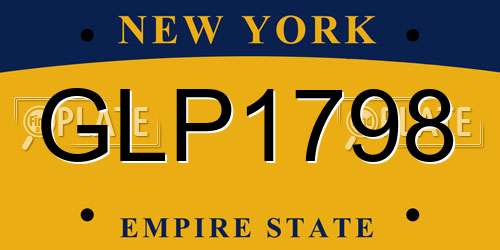 GLP1798 New York License Plate