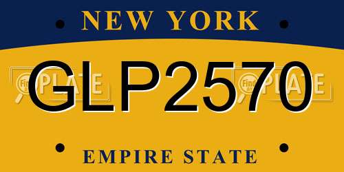 GLP2570 New York License Plate