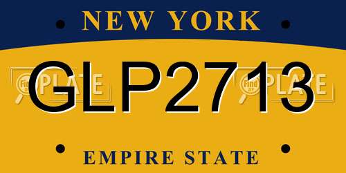 GLP2713 New York License Plate