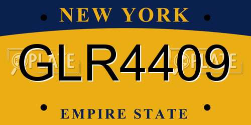 GLR4409 New York License Plate
