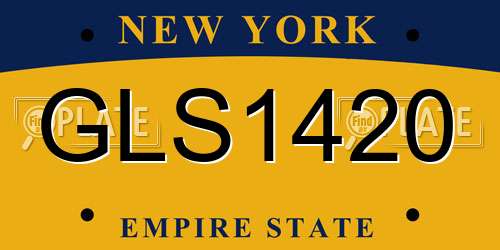 GLS1420 New York License Plate