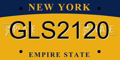 GLS2120 New York License Plate