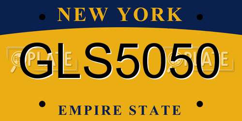 GLS5050 New York License Plate