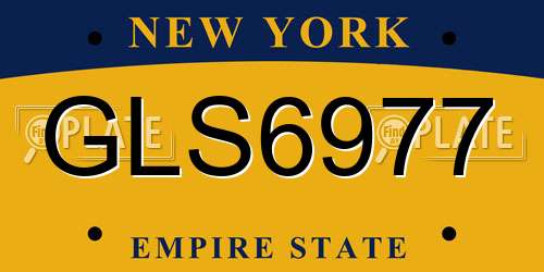 GLS6977 New York License Plate