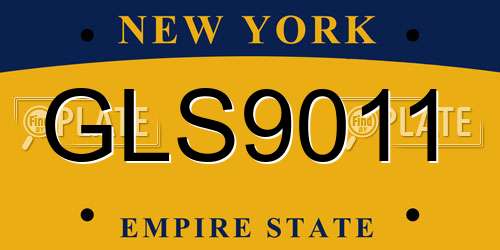 GLS9011 New York License Plate