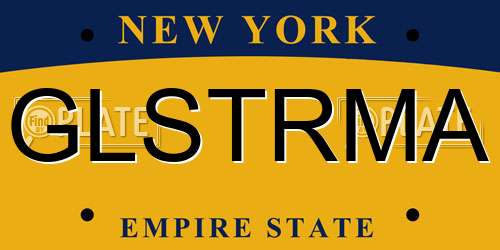 GLSTRMA New York License Plate