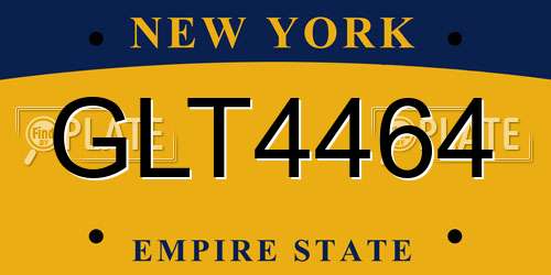 GLT4464 New York License Plate