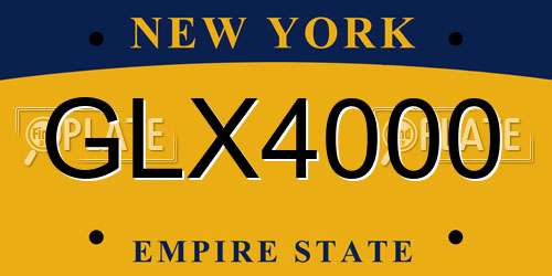 GLX4000 New York License Plate