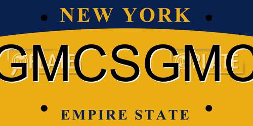 GMCSGMC New York License Plate